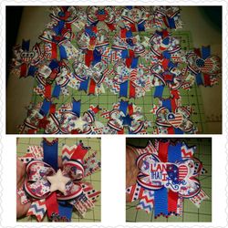 🗽🧨🇺🇲 Patriotic Hair Bows 🇺🇲🧨🗽