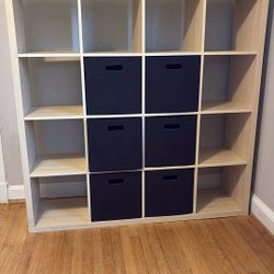 Now ONLY $50 for IKEA KALLAX Oak Effect  16 CUBES Open Shelving