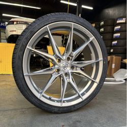 Rohana RFX13 20x9 Brushed Tiranium Wheels 245/35R20 Westalke All Season Tires Package Deal