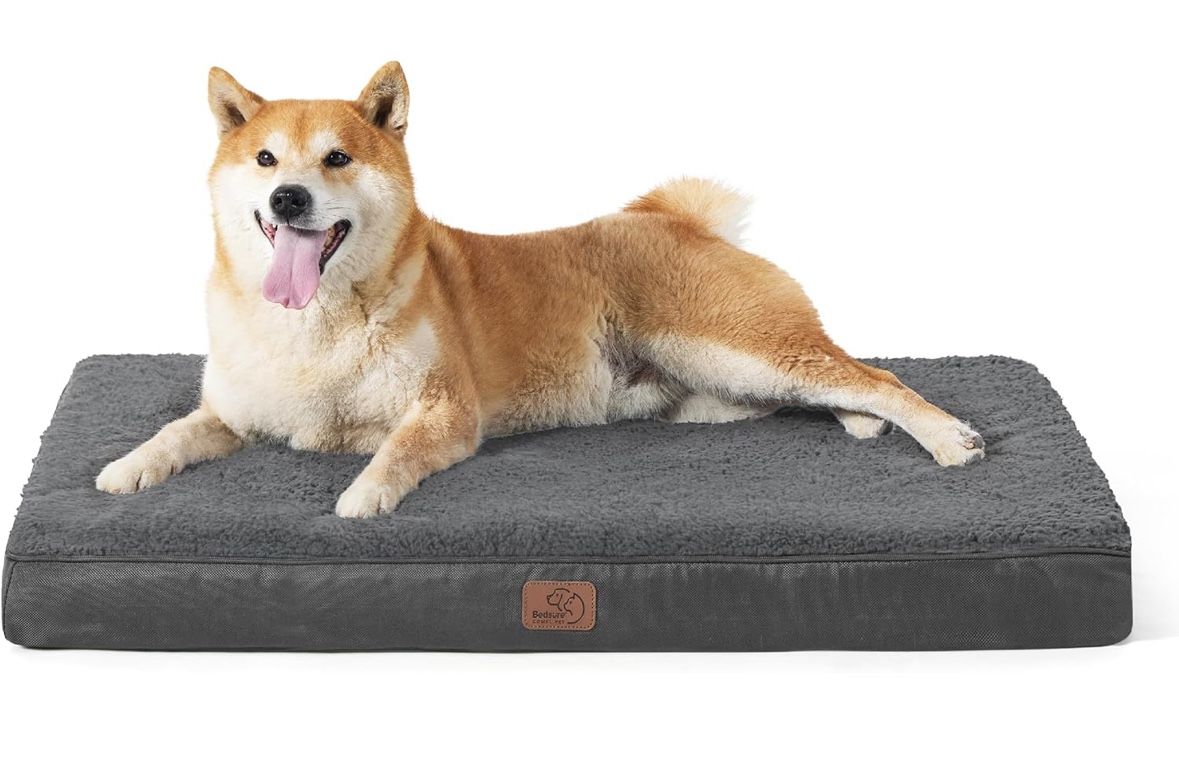 Dog Bed Large Sized Dog - Orthopedic Waterproof Pet Beds with Removable Washable Cover, Egg Crate Foam Puppy Mat, Suitable for Pet Up to 65 lbs