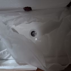 White Rectangular Counter Top Sink