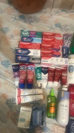Pastas,shampoos, body wash, ect