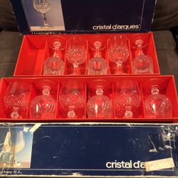 2 Sets Of Cristal D’Arques Glasses
