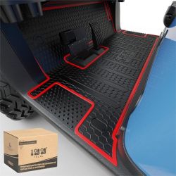 10L0L Golf Cart Mat-Premium Rubber Mat Heavy Duty Non-Slip for Club Car