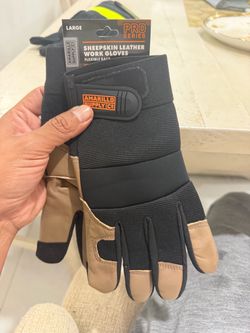 Amarillo Supply Co Pro Series Sheepskin Leather Work Gloves Large