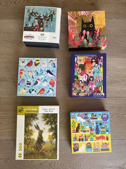 Puzzles - package deal, 6 puzzles.