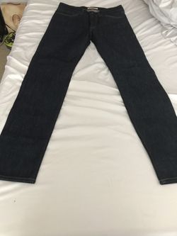 New Size 32x32 Made & Crafted Levi’s Hand Stitched Dark Raw Jeans