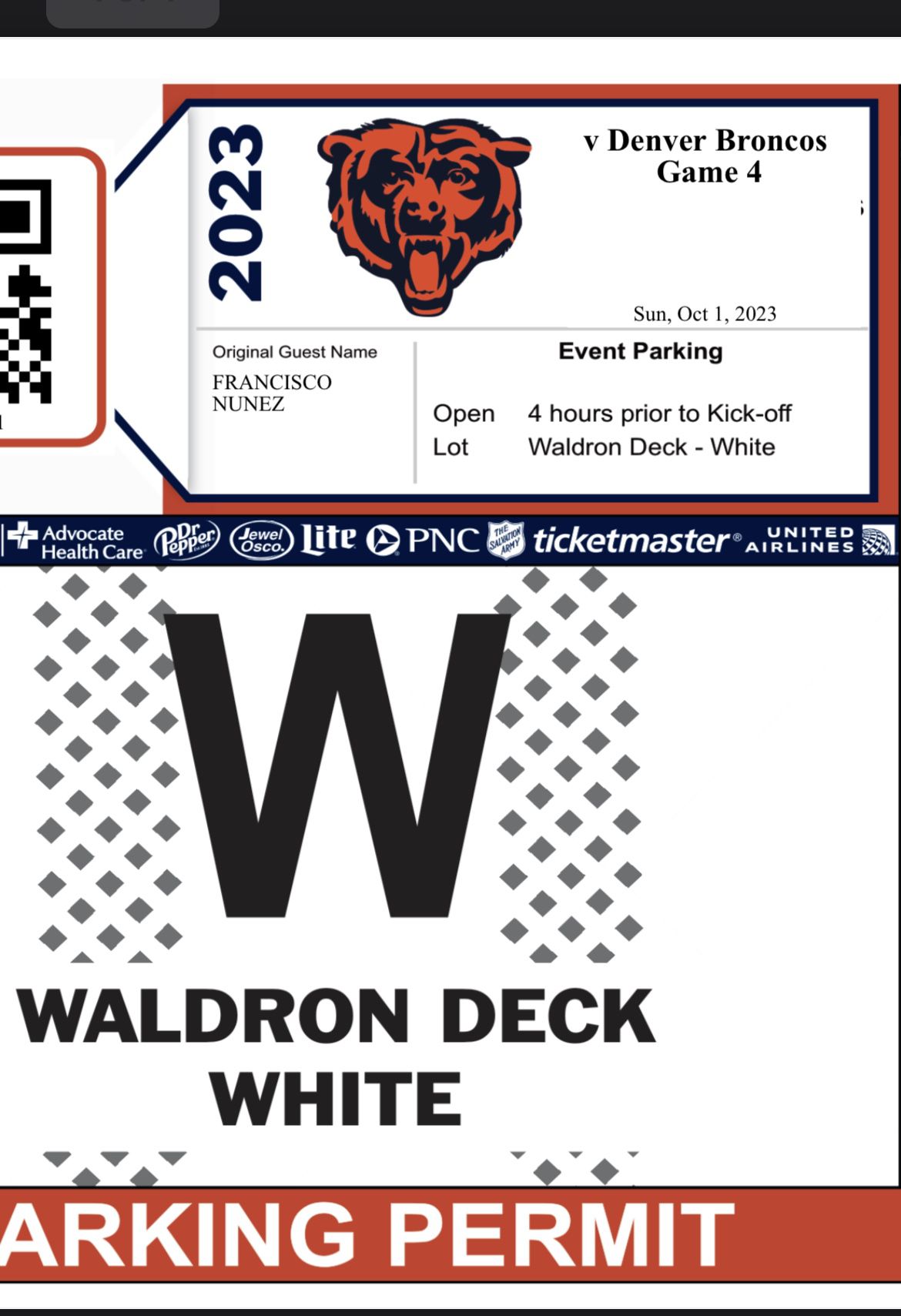 Waldron Deck Parking Bears Vs Lions