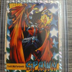 1992 Wizard Magazine Spawn Hologram Prismatic Trading Card, Todd McFarlane's Spawn. 