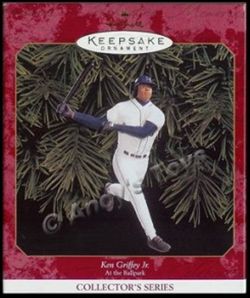 1999 Hallmark Keepsake Ornament Ken Griffey Jr At The Ballpark Original Box
