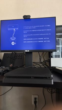 PS4 Slim with Controller and Games