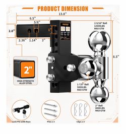 Fastgo Trailer Hitch - Fits 2" Receiver - Brand New