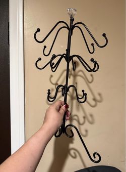 Black Metal Jewelry Organizer Tree