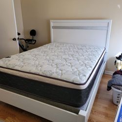 NEW QUEEN PILLOW TOP MATTRESS and BOX SPRING. Bed frame not included 👍