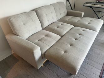 Light Grey Sectional Sofa + Bed