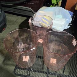 3 PACK TRASH OR FLOWERS  BUCKET 