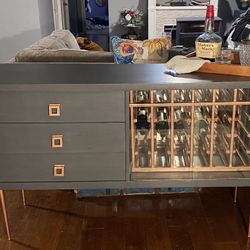Mid century modern buffet/wine bar cabinet-price firm