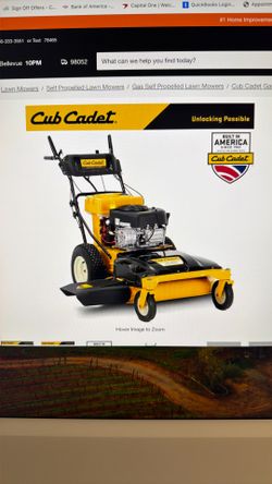 33in 10.5HP Briggs & Stratton Electric Start Gas Engine Wide Area Walk Behind Self Propelled Lawn Mower