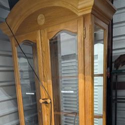 Lighted - Slim Wood Display Cabinet/Curio