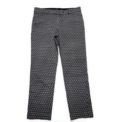 Zac & Ranchel Womens Size 8 Black And White Print Ankle Flat Front Pants 