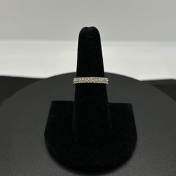 BRAND NEW 14KY .48CTW 2-Row Wedding Band