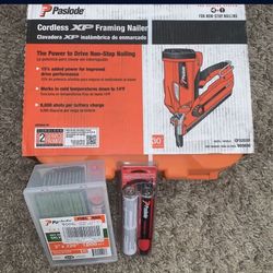 Brand New Never Opened Paslode Cordless 30 Degree Framing Nailer Kit 