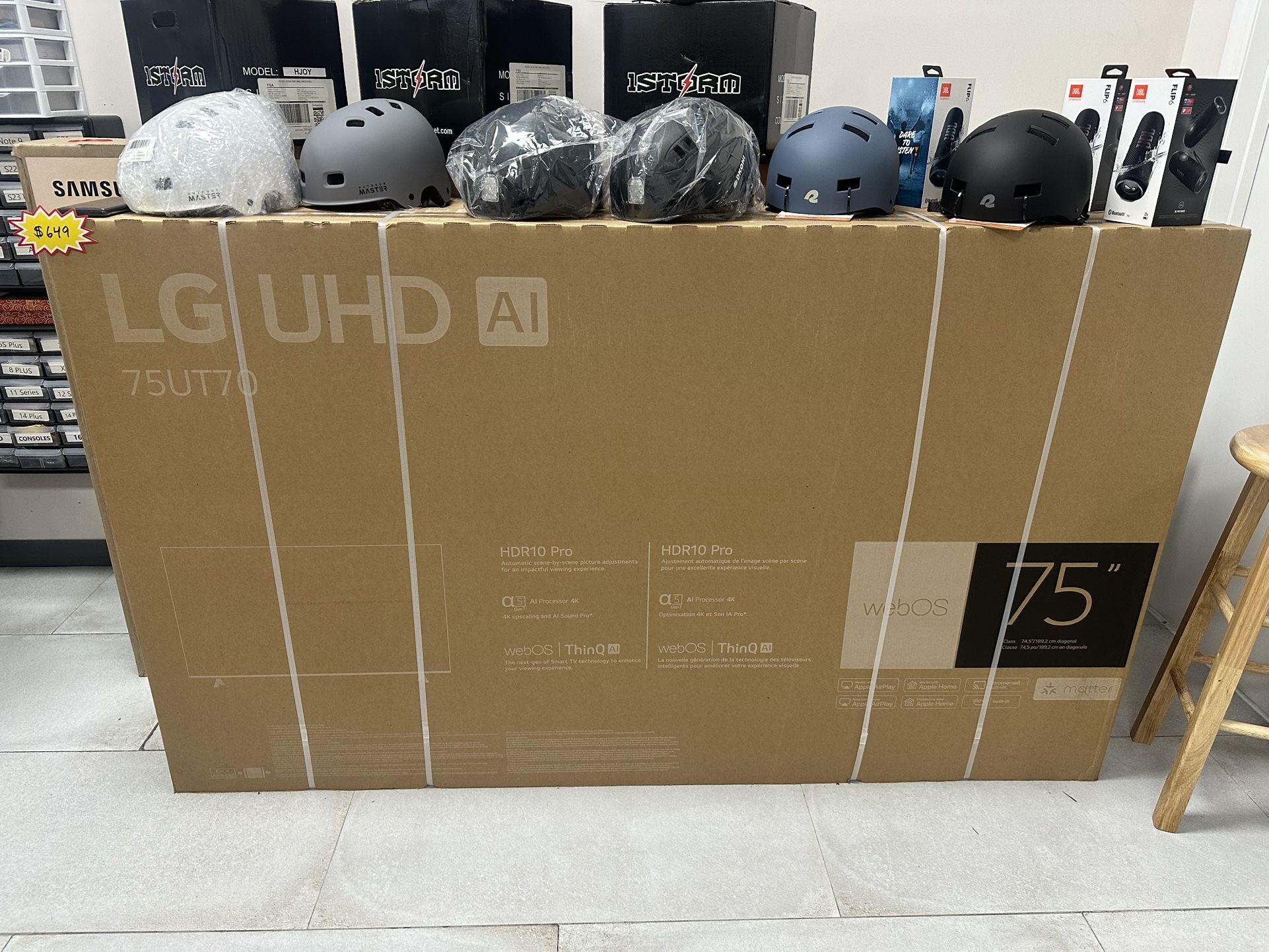 LG 75” 4K UHD TV! Finance For $50 Down Payment!!