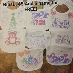 Custom Bibs Add A Name For FREE!!