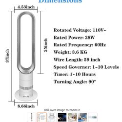 Like new Bladeless fan from amazon