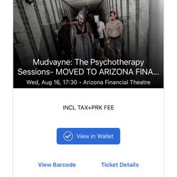 Mudvayne PIT Ticket