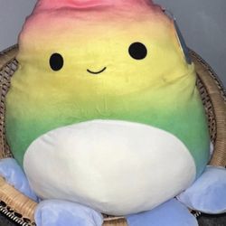 NWT Squishmallow Jumbo 20” Elodie the Rainbow Octopus