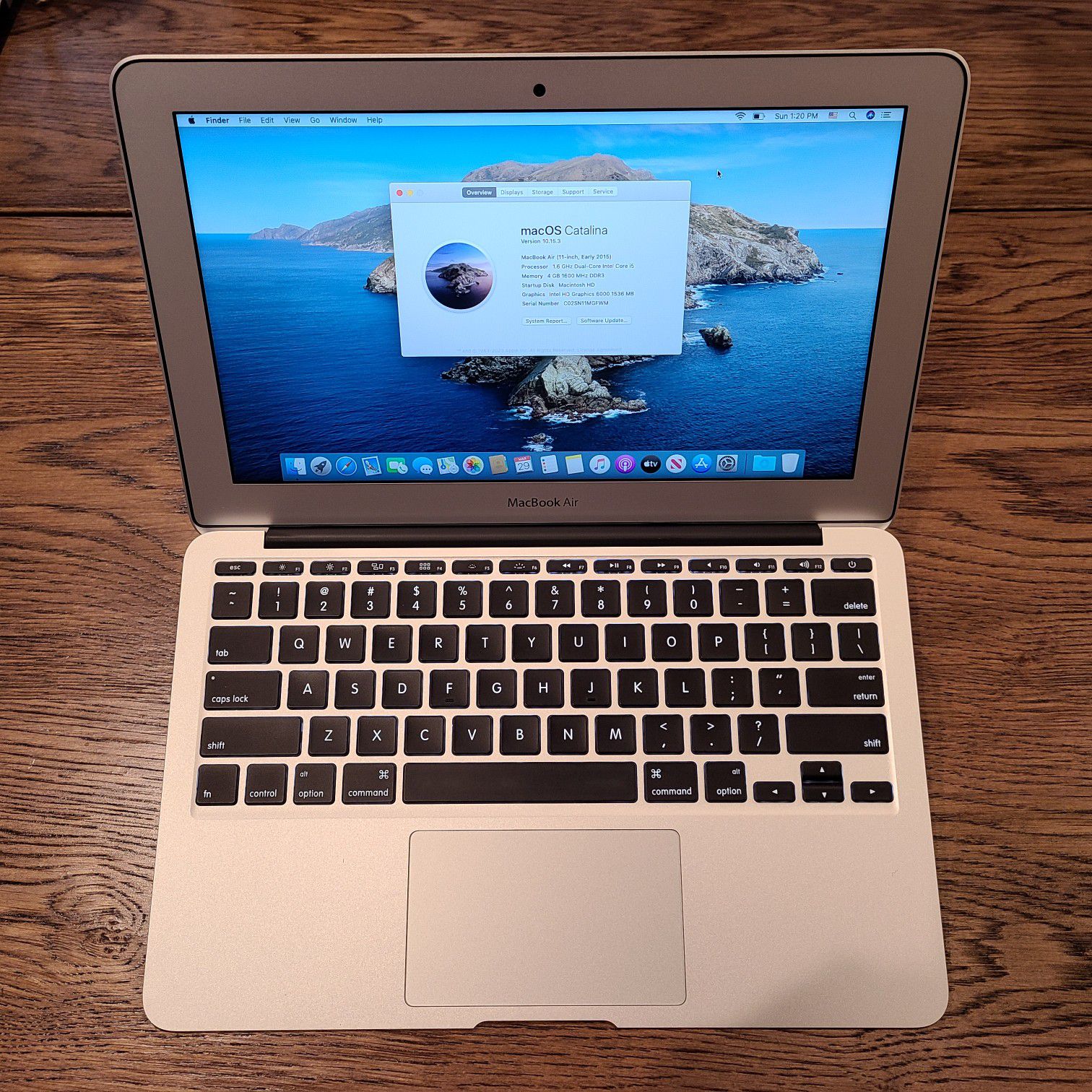 Apple Macbook Air 11" 2015 - Intel Core i5, 4GB RAM, 128GB SSD