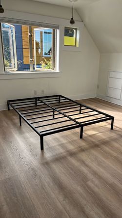 Black Metal Platform Bed Frame