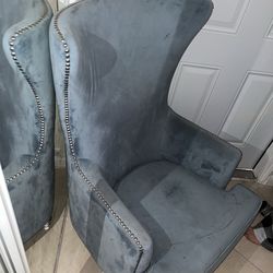 Blue Velvet Upholstery Chair / House / Office