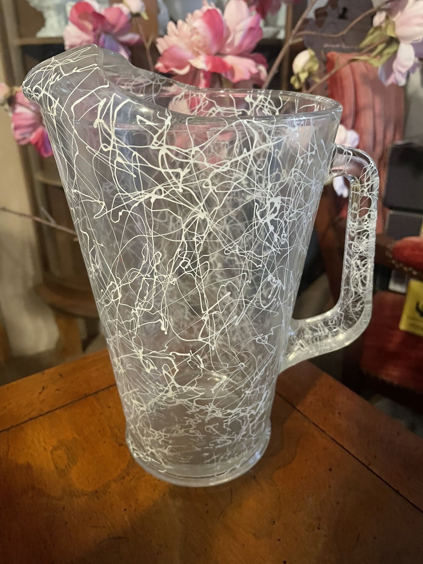 Vintage Hazel Atlas Spaghetti Drizzle Pitcher