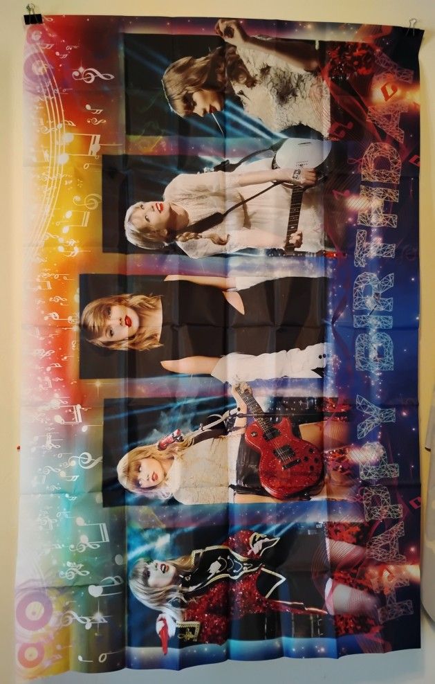 Taylor Swift Happy Birthday Banner 3.5 x 5
