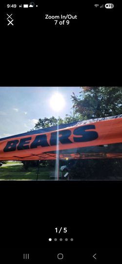 NFL, CHICAGO BEARS NEW, 12x12 CANAPY BEARS NAME AROUND ALL 4 SIDES & "C" LOGO ON 2 SIDES W/ Carrying bag, firm.