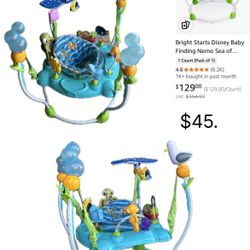 Play Activity Baby Bouncer, Disney Nemo Interactive Toys Attached With Sound