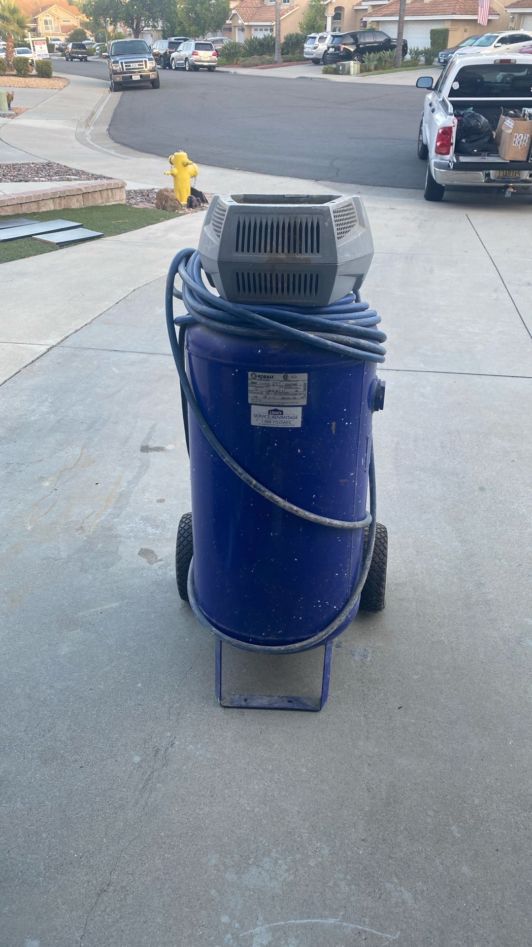 kobalt air compressor with long hose