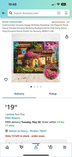 Large Encanto Happy Birthday Backdrop At Half Price !