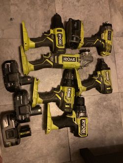 Ryobi 18V Cordless Tool Lot with Batteries