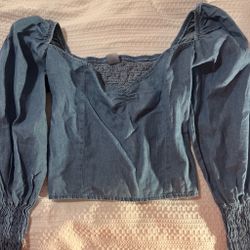 Blue denim long sleeve ~ Size medium