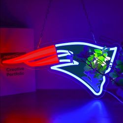 New England Patriots led neon sign