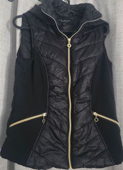Marc New York Black Quilted Puffer Vest Size XS