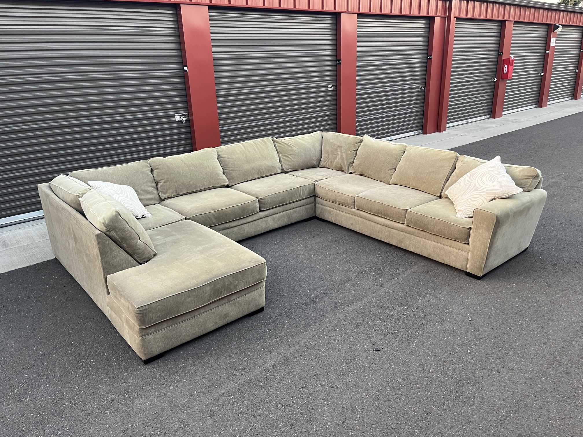 PENDING Beige Sectional Couch - Free Delivery! 