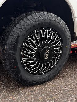 20x8.5 XM901 Rims And Tires 275/65/20 Pegasus AT