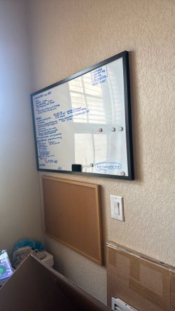 White board and cork board