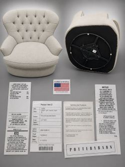 Pottery barn cardiff swivel chair