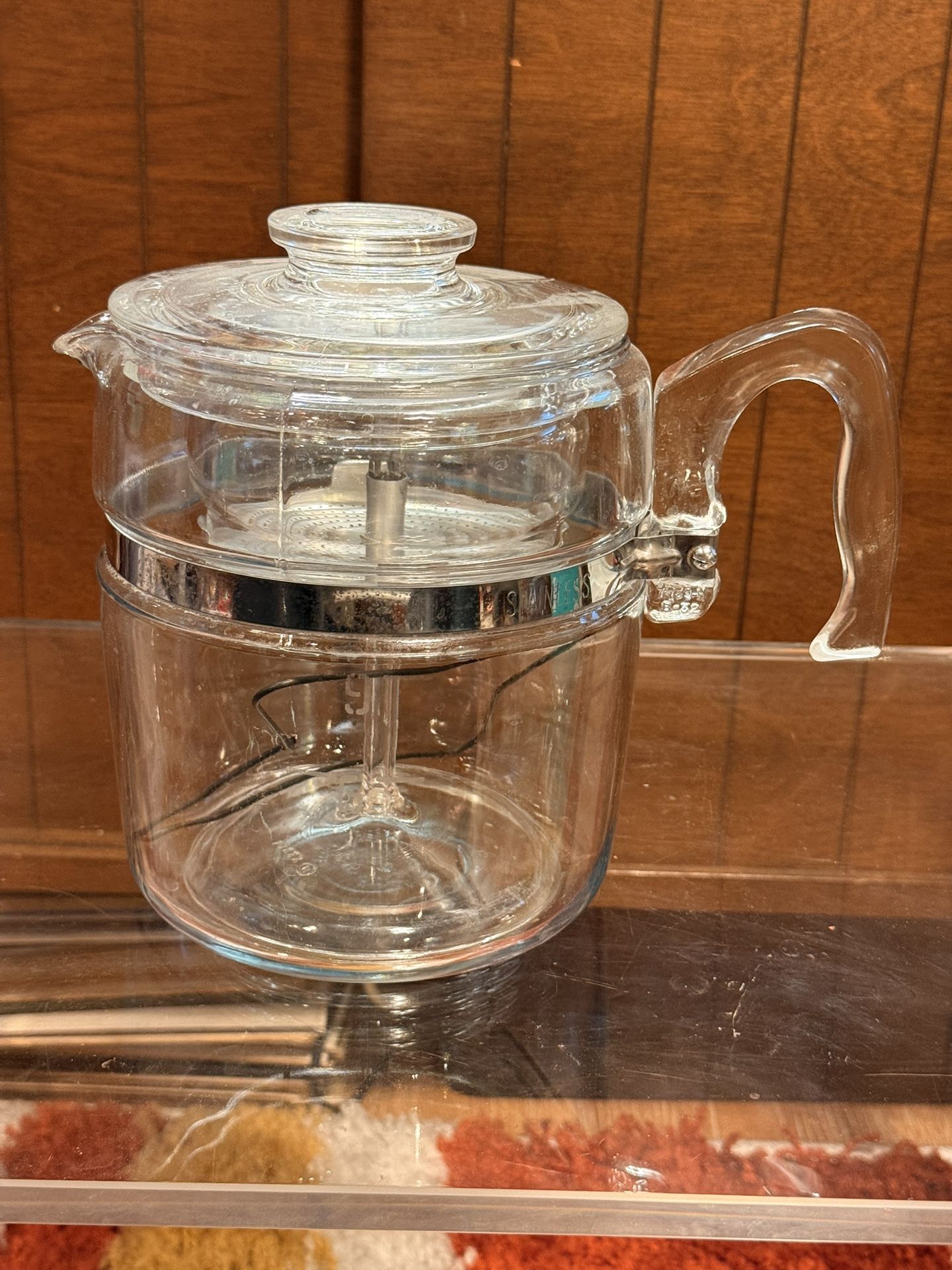 Vintage Pyrex 9 Cup Coffee Percolator with All Parts