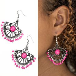 Stone Lagoon - Pink Earrings